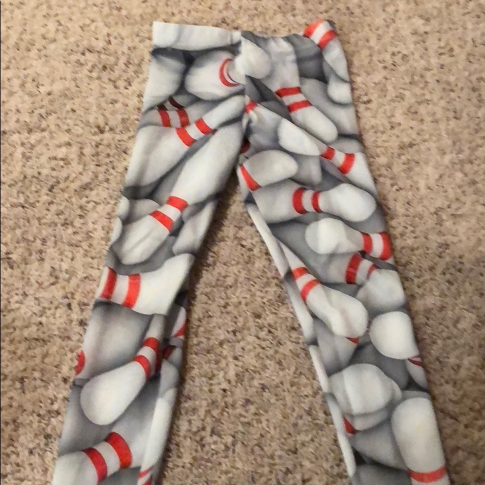 Fun bowling pin leggings!!!